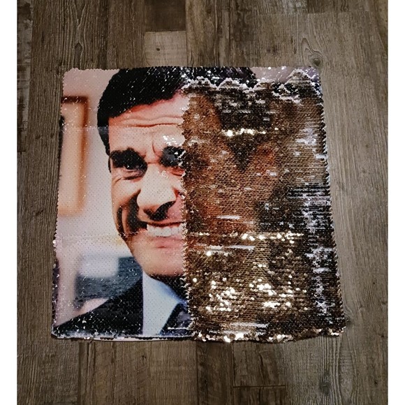 The Office Michael Scott Sequin Pillow Case - Picture 3 of 7